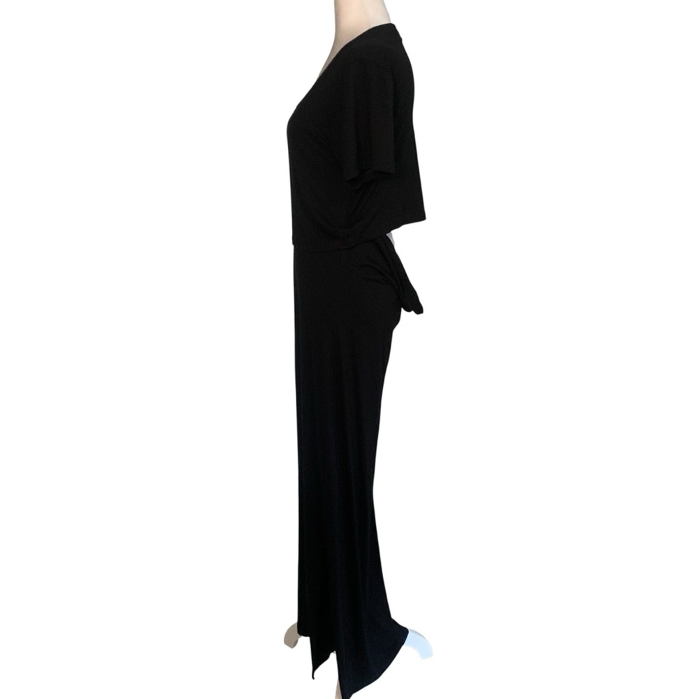 LNA Women’s Large Classic Black Cut Out Lower Back Modal Soft Comfy Maxi Dress - Picture 2 of 6